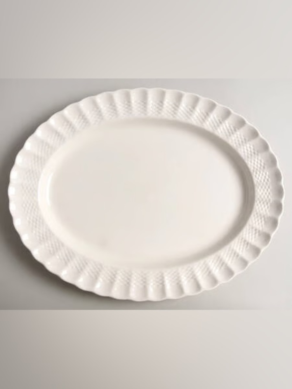 Vintage Spode Chelsea Wicker 12" Oval Serving Platter